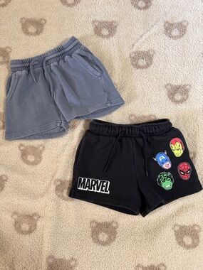 Toddler 2-Pc Baby Gap Marvel Black Kids' Shorts & Cotton On Denim Sweatshorts 2T